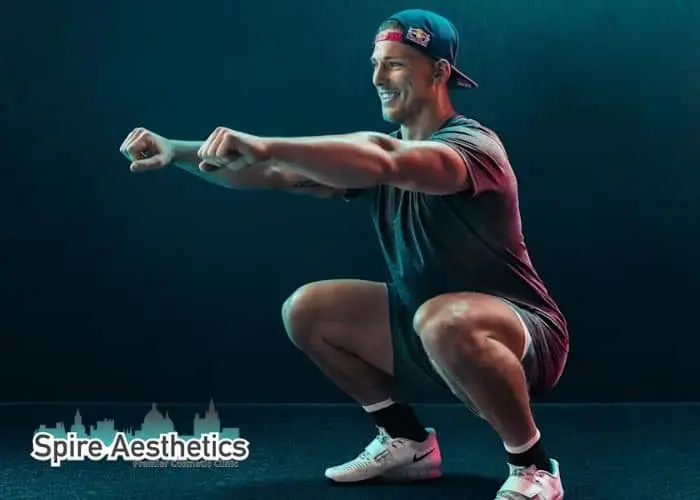 Image of man build leg muscle Biggleswade through exercise