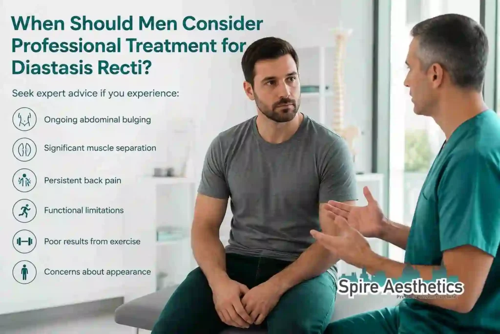 When Should Men Consider Professional Treatment for Diastasis Recti Biggleswade?