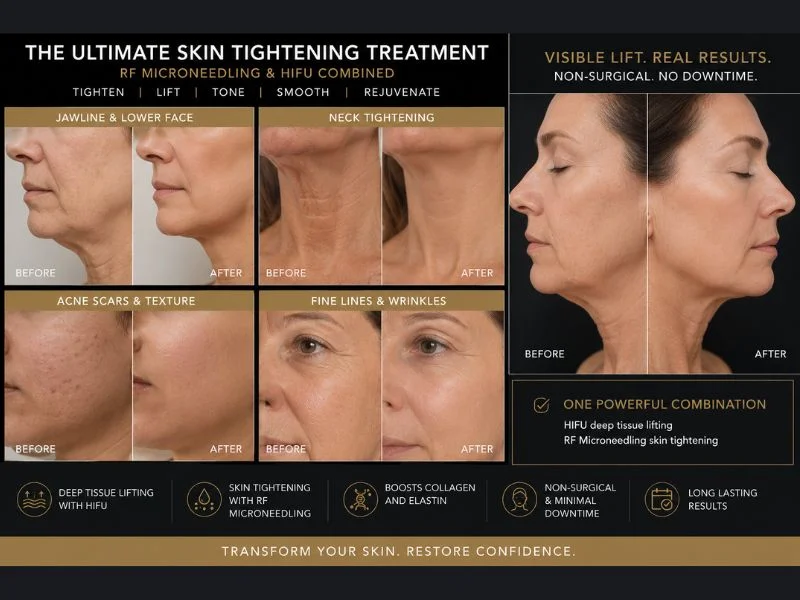 Results of combined treatment for the ultimate skin tightening treatment Biggleswade