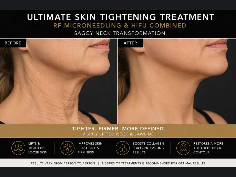 before and after Ultimate skin tightening treatment Biggleswade